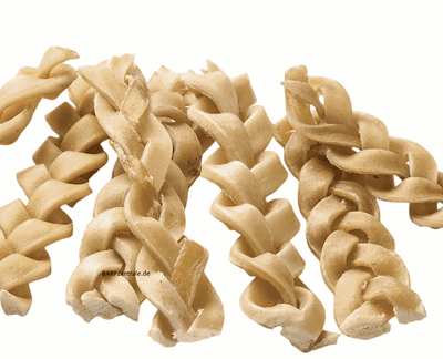 Büffelhautzöpfe 12 cm für Hunde – Zahnpflege-Kausnack (1 Stück)