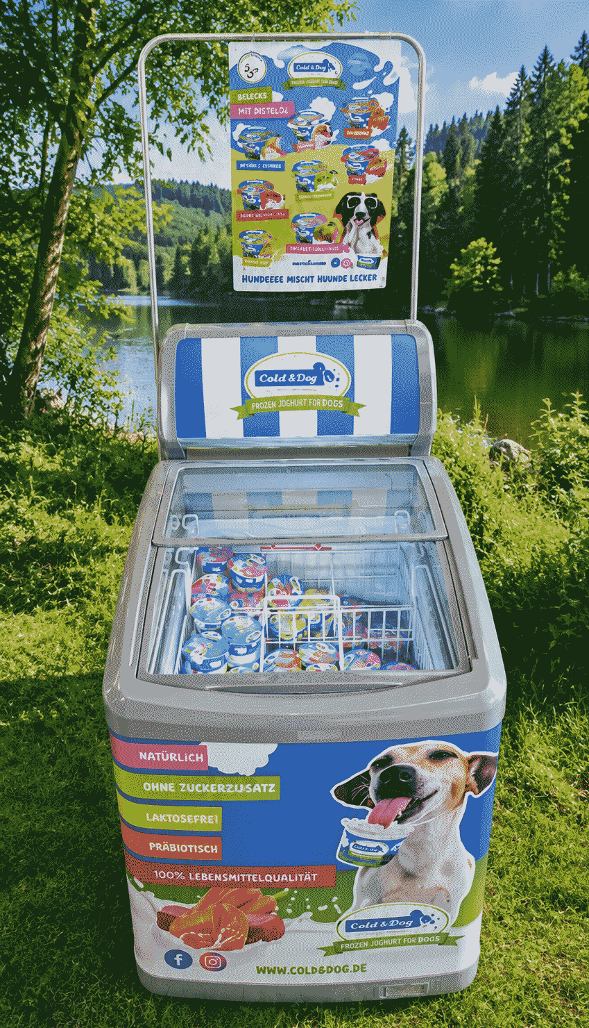 Probiotisches Hunde-Eis – Frozen Joghurt im Becher für unsere Regional-Tour
