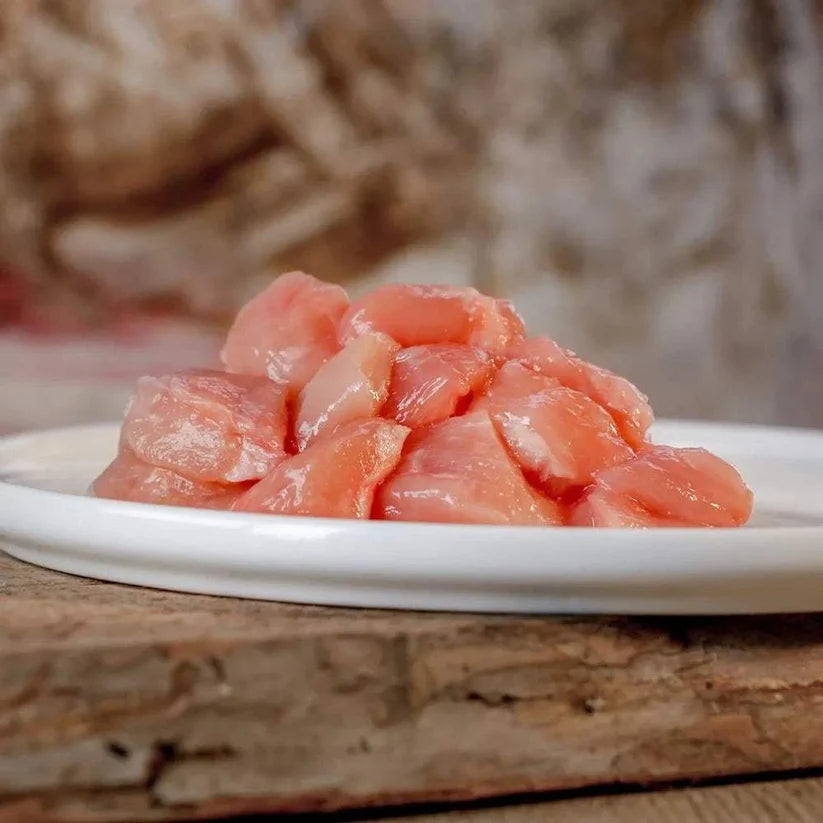 BARFgold Hühnermuskelfleisch gewürfelt (mager & leicht verdaulich) – für Regional-Tour & Laden