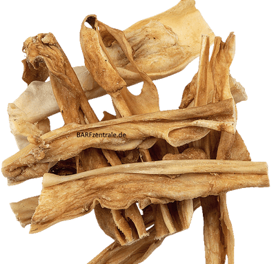 Lammkopfhaut für Hunde – Hypoallergener Kausnack (200g)