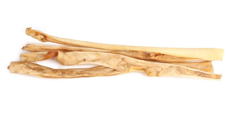 Getrocknete Ziegenhaut – Zäher Kauspaß für Allergiker (Wiegeware / lose)