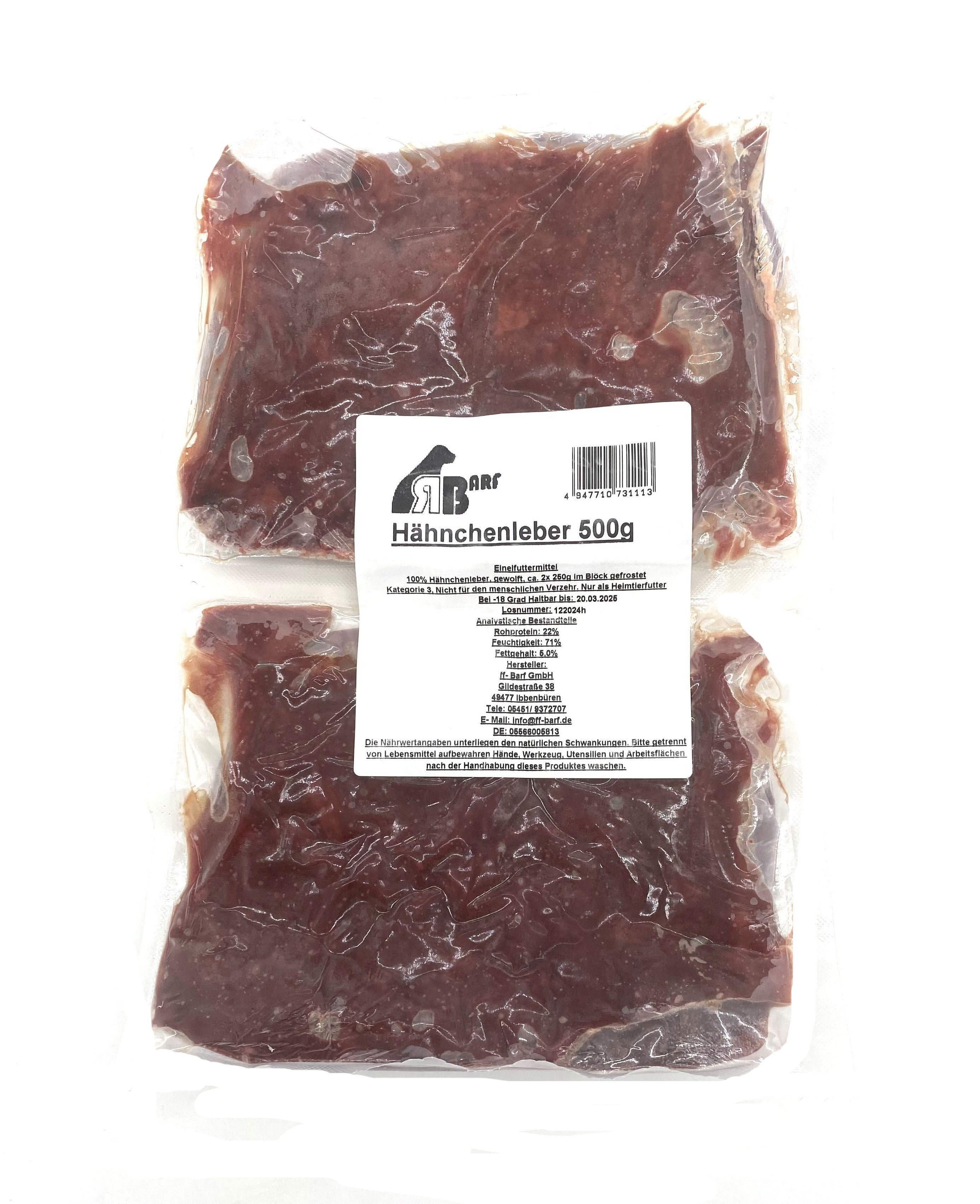 RB Hähnchenleber gewolft 2x250g