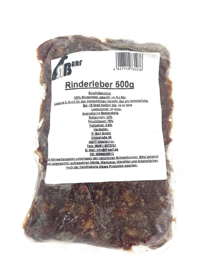 RB Rinderleber gewolft (Nährstoffbombe) – 4 x 125g (500g) Vakuum-Pack