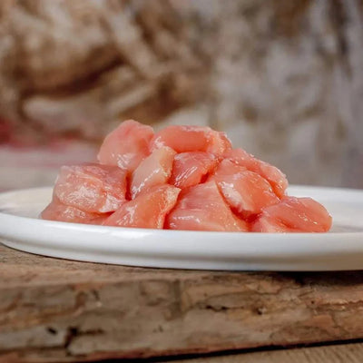 BARFgold Hühnermuskelfleisch gewürfelt (mager & leicht verdaulich) – für Regional-Tour & Laden