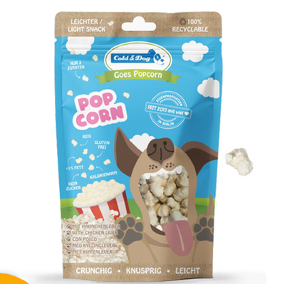 Hundepopcorn Kalorienarmer Knuspersnack für Hunde | Cold & Dog